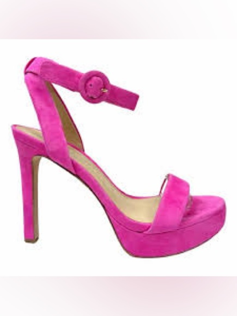 Women’s Veronica Beard Pink Suede Platform Sandals Size 7M